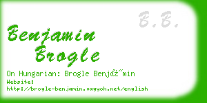 benjamin brogle business card